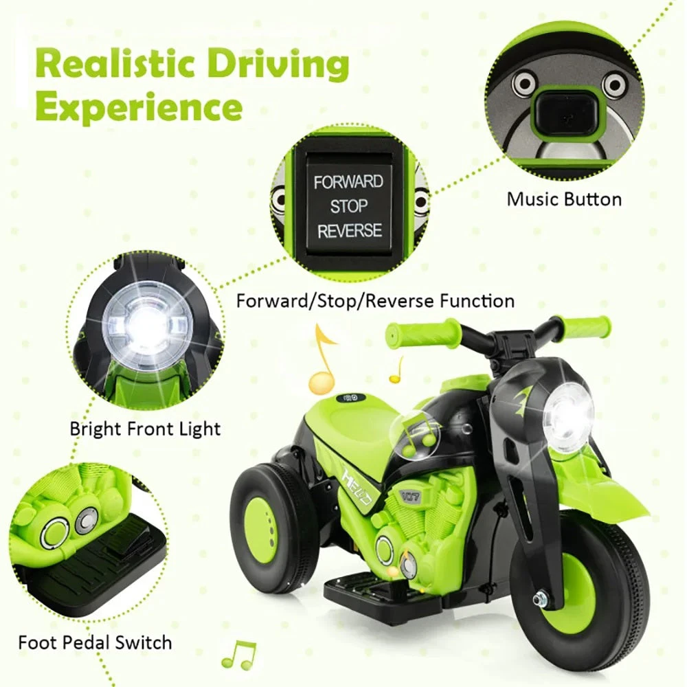 6V Electric Ride-On Bubble Motorcycle For Kids 3-Wheeled Electric Bike With Big Headlight & Music 8 6V Electric Ride-On Bubble Motorcycle For Kids 3-Wheeled Electric Bike With Big Headlight & Music - Image 8