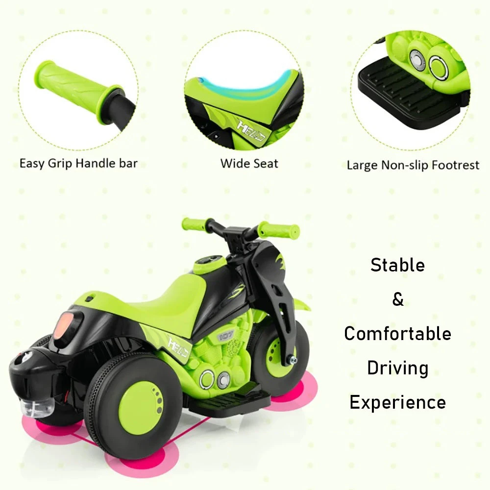 6V Electric Ride-On Bubble Motorcycle For Kids 3-Wheeled Electric Bike With Big Headlight & Music 9 6V Electric Ride-On Bubble Motorcycle For Kids 3-Wheeled Electric Bike With Big Headlight & Music - Image 9