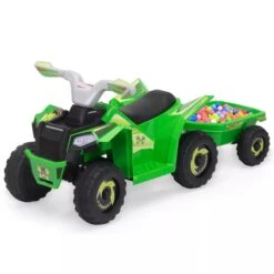 6V Kids Ride-On ATV With Detachable Trailer – Electric Quad For Ages 3-6, Bluetooth, Music, & Safe Design -Children Toys Sale 6V Kids Ride On ATV with Detachable Trailer 11