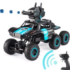 6x6 RC Car Shooting Water Bullets 2.4Ghz Remote Control Monster Truck Lanch Water Bombs -Children Toys Sale 6WD RC Car Shoot Water Bomb Bullets 13