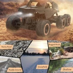 Kids 6 Wheels RC Car Reomote Control Monster Truck Dual Motors Two Speed Off-road Truck -Children Toys Sale 6WDRCCARrugged