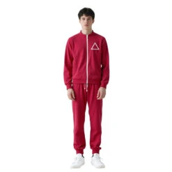 Adult Red Guard Sweatshirt Unisex Jacket And Pants Outfit Set For Daily Wear Cosplay