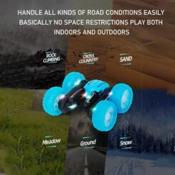 14KM/H RC Stunt Car 2.4G Double-sided Rolling 360° Rotation Car LED Light Letters Vehicle For Kids -Children Toys Sale 712AJFNEn1L. SL1500