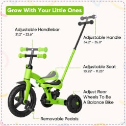 Stroller Bike 4 In 1 Tricycle With Detachable Push Bar Toddler Balance Bike Ride On Toys -Children Toys Sale 712OnZFr VL