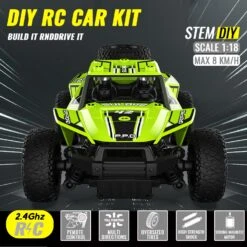 DIY 1/18 Remote Control Car 2.4G Off-road Short Truck Educational Assembly Toys -Children Toys Sale 71D85jbnF L