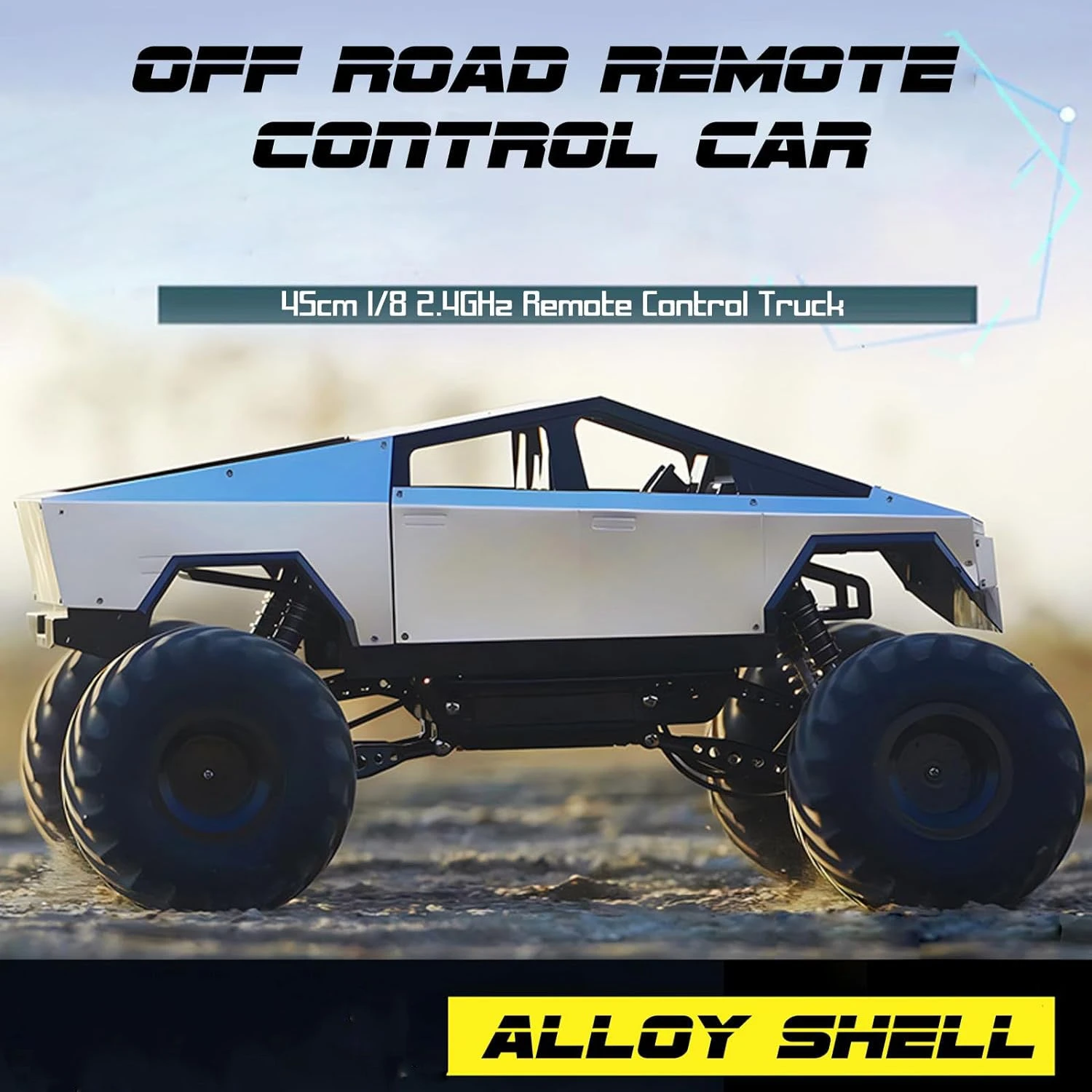 1/8 Remote Control Car 4WD Pickup Climbing Car 2.4G Alloy Off-road Vehicle 3 1/8 Remote Control Car 4WD Pickup Climbing Car 2.4G Alloy Off-road Vehicle - Image 3