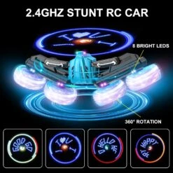 14KM/H RC Stunt Car 2.4G Double-sided Rolling 360° Rotation Car LED Light Letters Vehicle For Kids -Children Toys Sale 71cWWzaOL6L. AC SL1500