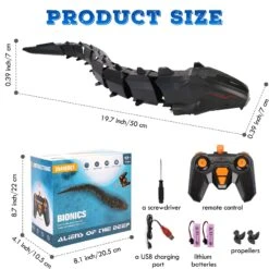 Kids RC Mechanical Snake 2.4G Wireless Water Simulation Snake Electric Toy 19 Kids RC Mechanical Snake 2.4G Wireless Water Simulation Snake Electric Toy -Children Toys Sale 71duWmB68 L