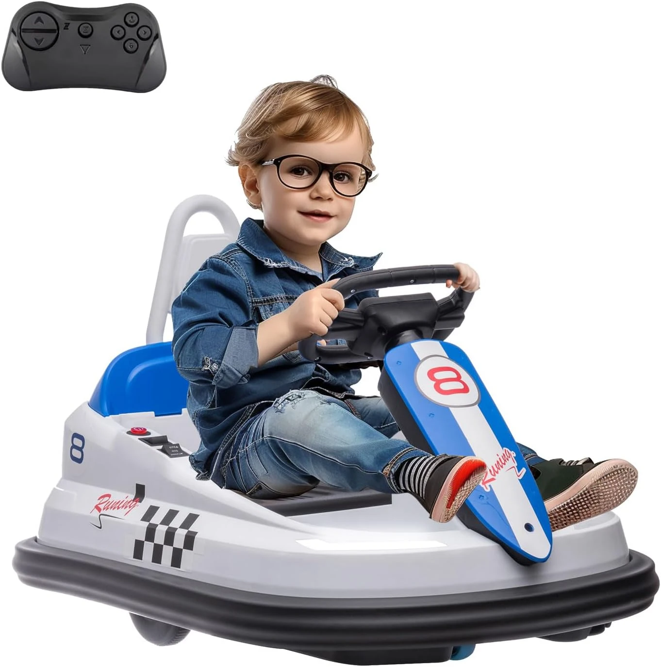 6V Kids Ride On Electric Go Kart With Remote Control LED Lights & Bluetooth Safe Bumper Car 1 6V Kids Ride On Electric Go Kart With Remote Control LED Lights & Bluetooth Safe Bumper Car