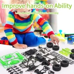 DIY 1/18 Remote Control Car 2.4G Off-road Short Truck Educational Assembly Toys -Children Toys Sale 71kTSI KqGL