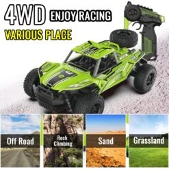DIY 1/18 Remote Control Car 2.4G Off-road Short Truck Educational Assembly Toys -Children Toys Sale 81LFhAX SmL