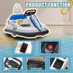 6V Kids Ride On Electric Go Kart With Remote Control LED Lights & Bluetooth Safe Bumper Car 10 6V Kids Ride On Electric Go Kart With Remote Control LED Lights & Bluetooth Safe Bumper Car -Children Toys Sale 81Tpu8jUOXL. AC SL1500