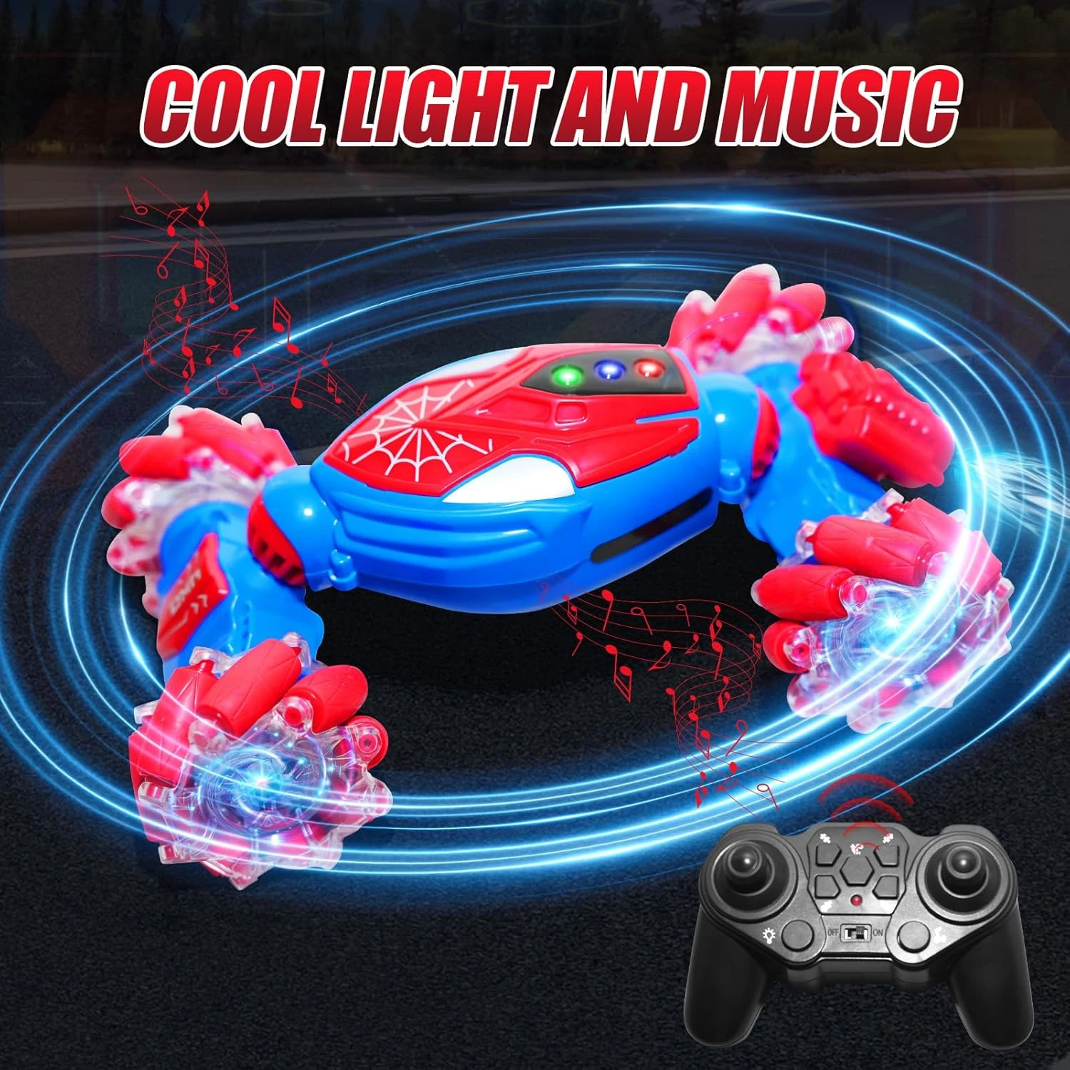 2.4G RC Stunt Car 360° Rotation 4WD Twist Spray Car Dual Control Climbing Car With Light 5 2.4G RC Stunt Car 360° Rotation 4WD Twist Spray Car Dual Control Climbing Car With Light - Image 5