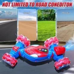 2.4G RC Stunt Car 360° Rotation 4WD Twist Spray Car Dual Control Climbing Car With Light 21 2.4G RC Stunt Car 360° Rotation 4WD Twist Spray Car Dual Control Climbing Car With Light -Children Toys Sale 81ZJhaO8TKL. AC SL1500