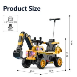 Kids Electric Ride-On Excavator W/ Push Bar Extended Wide Safe Seat With Front Power Arm & Light Music -Children Toys Sale 85453e45 3e3d 44ba 9541 2bf50d1a5459 a8cc7126 e3d6 4cdd 8569 872895531e34