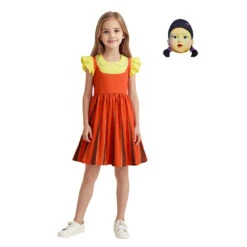 Girls Doll Costume Game 2 Kids Doll Dress And Mask For Party Cosplay