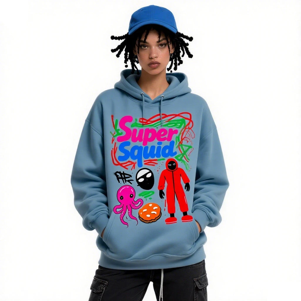 Adult Game Hoodie Causal Unisex Red Guard Hooded Sweatshirt With Plus Size 6 Adult Game Hoodie Causal Unisex Red Guard Hooded Sweatshirt With Plus Size - Image 6