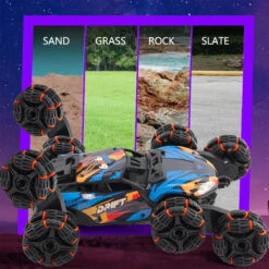 8WD Remote Control Car 2.4G Drift Stunt RC Car Double-Sided Climbing Car With Spray & Light -Children Toys Sale 8WD Remote Control Drift Stunt Car 6