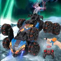 8WD Remote Control Car 2.4G Drift Stunt RC Car Double-Sided Climbing Car With Spray & Light