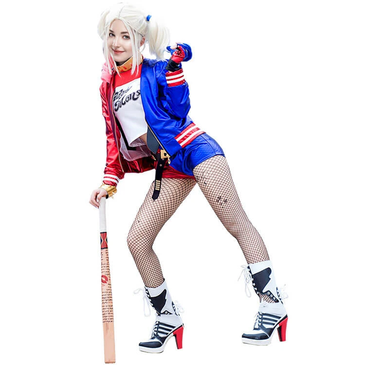 Adult Harley Joker Costume Harley Cosplay Outfit Women Crazy Halloween Dress Up 9 Adult Harley Joker Costume Harley Cosplay Outfit Women Crazy Halloween Dress Up - Image 9