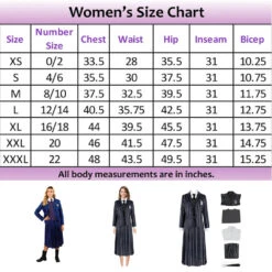 Wednesday Addams School Uniform Nevermore School Dress 5pcs Suit Wednesday Addams Costume For Kids Adult -Children Toys Sale Adult school uniform wednesday