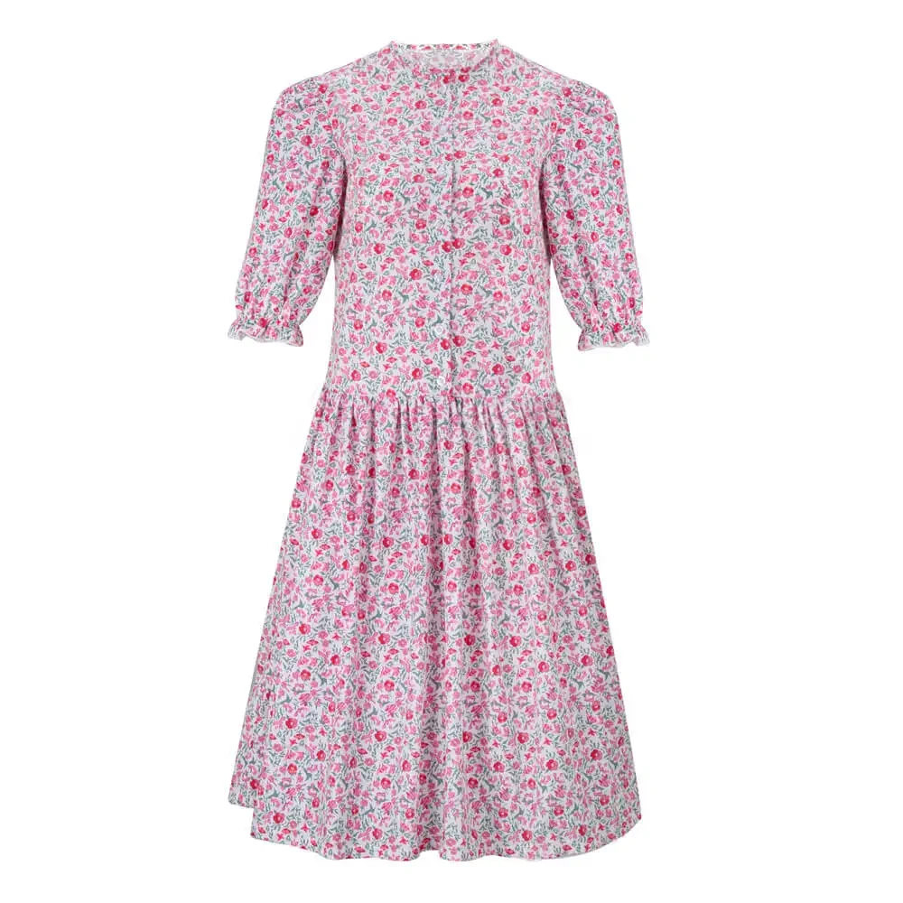 Women's Barbara Maitland Costume Pink Floral Dress For Ghost Barbara Cosplay Dress Up 6 Women's Barbara Maitland Costume Pink Floral Dress For Ghost Barbara Cosplay Dress Up - Image 6