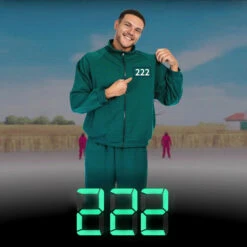 Adult Player Tracksuit Costume Set Game 2 Cosplay Green Jacket And Pants 14 Adult Player Tracksuit Costume Set Game 2 Cosplay Green Jacket And Pants -Children Toys Sale Adult Squid Game Tracksuit Costume 1