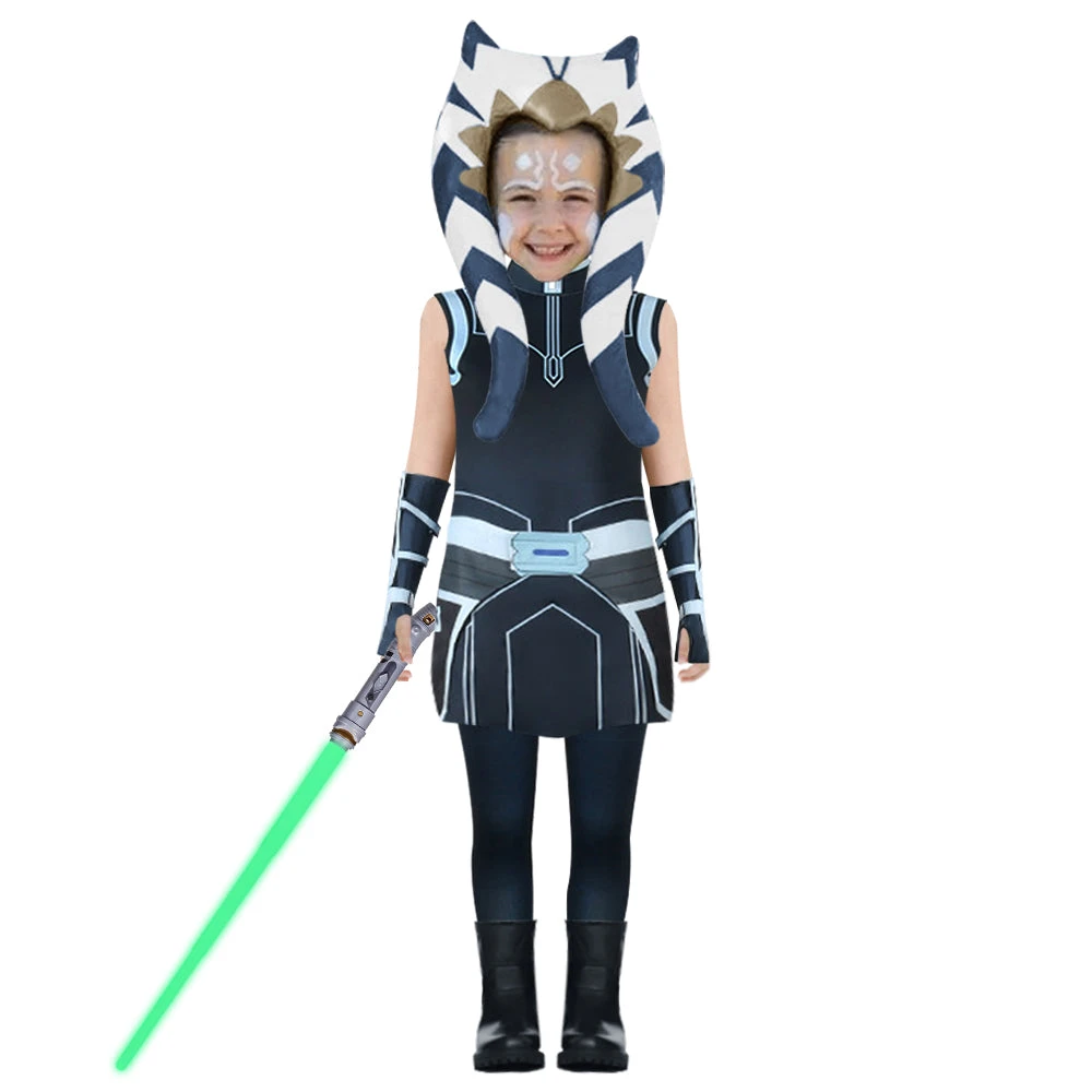 Ahsoka Tano Costume Ahsoka Uniform Accessories Full Set For Halloween Dress Up 1 Ahsoka Tano Costume Ahsoka Uniform Accessories Full Set For Halloween Dress Up