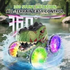 Amphibious RC Car 360° Stunt Dinosaur Car Waterproof 4WD Spray Water Car Colored Wheels -Children Toys Sale Amphibious RC Car Stunt Dinosaur Car 1 32f18b0d 651e 47c3 b170 db78b1d1fb5f