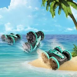Amphibious Stunt RC Car 360° Rotate And 180° Flips Water Land Remote Control Car -Children Toys Sale Amphibious Remote Control Car 3