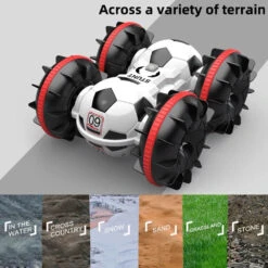 Amphibious RC Car Football 4WD Stunt Remote Control Car 100% Waterproof Toys For Kids -Children Toys Sale Amphibious Stunt Car2