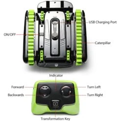 Kids Amphibious RC Tank 360° Drift Stunt Remote Control Tank Deformation Crawler Waterproof Remote Control Toys -Children Toys Sale AmphibiousRCTank 12