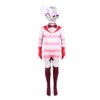 Kids Angel Dust Costume Hazbin Hotel Cosplay Outfit Anthony Jumpsuit And Helmet 2pcs Suit