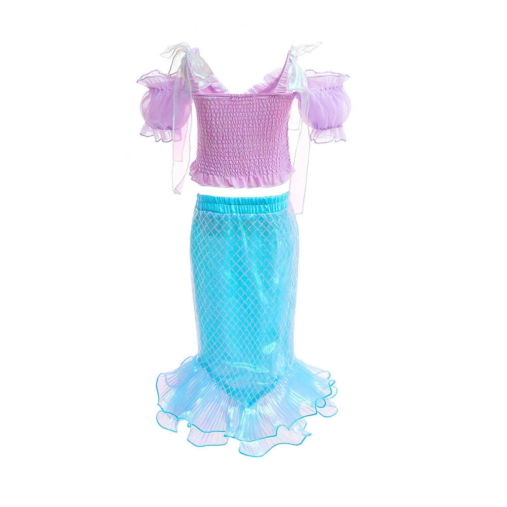 Girls Mermaid Dress Sequins Princess Ariel Dress Off-shoulder Top And Tail Skirt 5 Girls Mermaid Dress Sequins Princess Ariel Dress Off-shoulder Top And Tail Skirt - Image 5