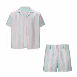 Men's Ryan Gosling Costume Beach Vacation Shorts Shirt Set Movie Original Outfit -Children Toys Sale Barbie ken beach costume adult 4