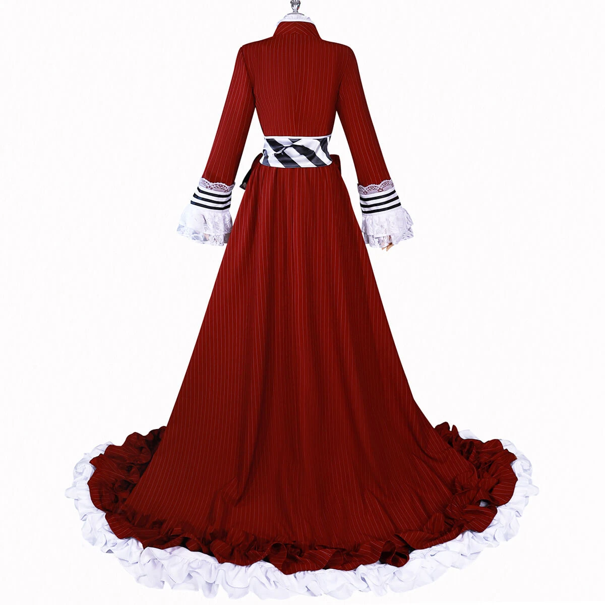 Adult Ciel Phantomhive Costume Ciel Red Party Dress Cosplay Costume Full Set 9 Adult Ciel Phantomhive Costume Ciel Red Party Dress Cosplay Costume Full Set - Image 9