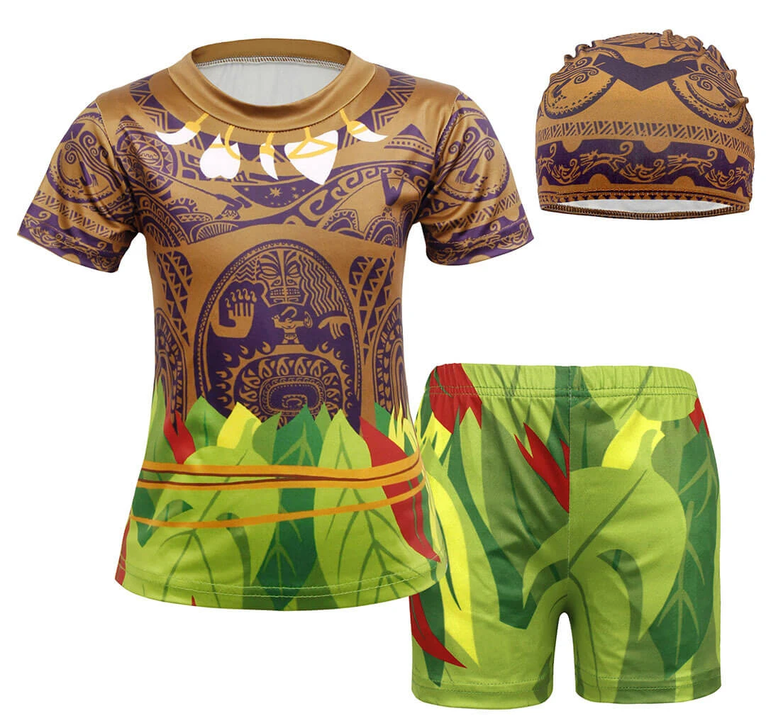 Boys Maui Swimsuit Beach Vacation Bating Suit 3 Pieces Tattoo Printed Swimwear 1 Boys Maui Swimsuit Beach Vacation Bating Suit 3 Pieces Tattoo Printed Swimwear