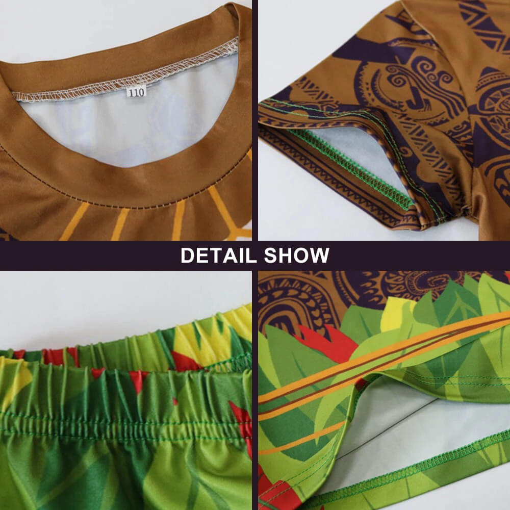 Boys Maui Swimsuit Beach Vacation Bating Suit 3 Pieces Tattoo Printed Swimwear 4 Boys Maui Swimsuit Beach Vacation Bating Suit 3 Pieces Tattoo Printed Swimwear - Image 4