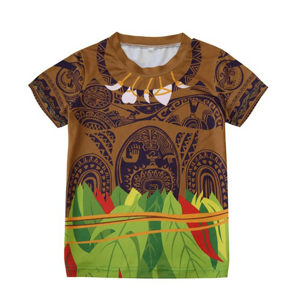 Boys Maui Swimsuit Beach Vacation Bating Suit 3 Pieces Tattoo Printed Swimwear 2 Boys Maui Swimsuit Beach Vacation Bating Suit 3 Pieces Tattoo Printed Swimwear - Image 2