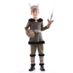 Boys Viking Costume Historical Norse Warrior Medieval Outfit For Kids Halloween Cosplay Party -Children Toys Sale Boys Viking Costume 5