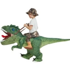 Children Inflatable Ride-on Dinosaur Costume Blow Up Dragon Riding Funny Costume For Boys Girls -Children Toys Sale Children Inflatable Ride on Dinosaur Costume 3