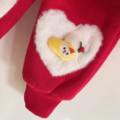Baby Girls Christmas Hoodie Pants Suit Kids Thick Fleece Cozy Hooded Xmas Sweatshirt 13 Baby Girls Christmas Hoodie Pants Suit Kids Thick Fleece Cozy Hooded Xmas Sweatshirt -Children Toys Sale Christmas hoodie pants suit 2