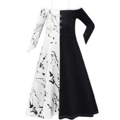Kids Black And White Costume Cosplay Dress For Halloween Party Masquerade -Children Toys Sale Cruella DeVille Costume 3 2c4743bc 6c5e 4f97 a0d2 1d8228359479