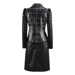 Cruella Deville Costume Women Black Leather Jacket Skirt Outfit For Halloween -Children Toys Sale Cruella DeVille Costume 9