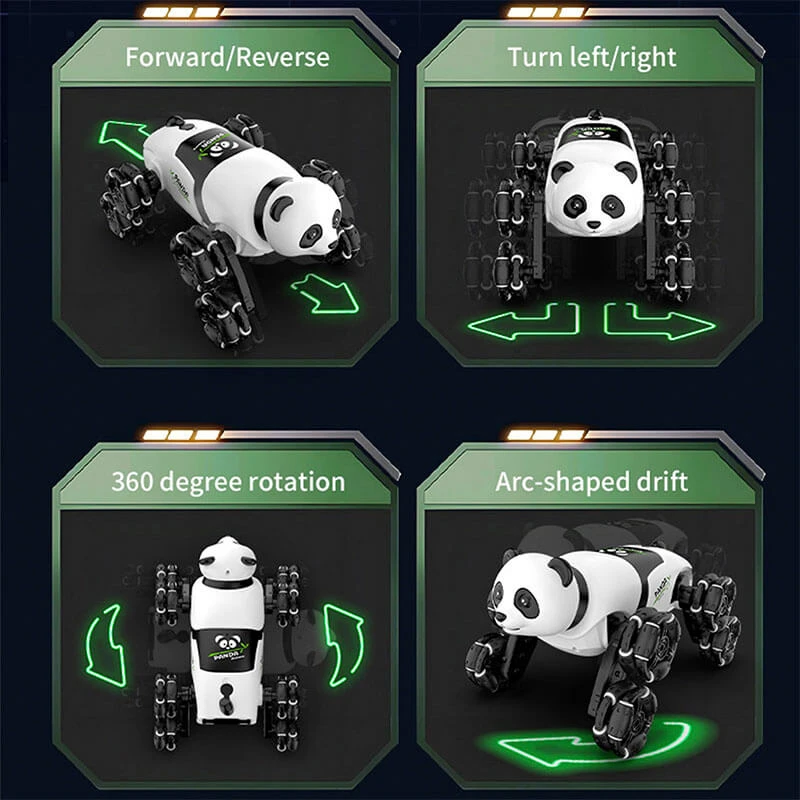 Remote Control Car 2.4G Cute Panda Eight-wheel Stunt Car Swing Arm Climbing Off-road Vehicle 5 Remote Control Car 2.4G Cute Panda Eight-wheel Stunt Car Swing Arm Climbing Off-road Vehicle - Image 5