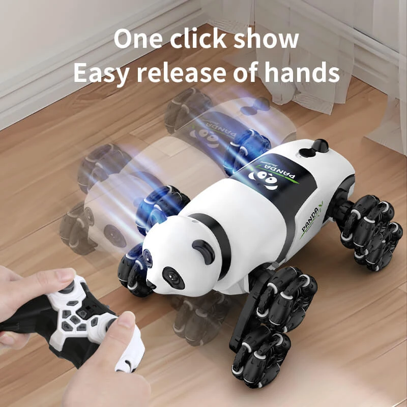 Remote Control Car 2.4G Cute Panda Eight-wheel Stunt Car Swing Arm Climbing Off-road Vehicle 4 Remote Control Car 2.4G Cute Panda Eight-wheel Stunt Car Swing Arm Climbing Off-road Vehicle - Image 4