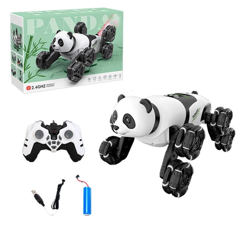 Remote Control Car 2.4G Cute Panda Eight-wheel Stunt Car Swing Arm Climbing Off-road Vehicle 12 Remote Control Car 2.4G Cute Panda Eight-wheel Stunt Car Swing Arm Climbing Off-road Vehicle - Image 12