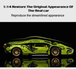 1280 PCS RC Racing Lambo Car 1/14 Remote Control Sports Cars Building Blocks W/ App Remote -Children Toys Sale DIY Remote Control Lamborghini RC Car 1