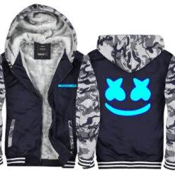 DJ Marsh-mallo Jacket Thick Fleece Coat DJ Rock Smiley Face Zipup Hoodies Winter Clothes 14 DJ Marsh-mallo Jacket Thick Fleece Coat DJ Rock Smiley Face Zipup Hoodies Winter Clothes -Children Toys Sale DJ Marshmello Jacket Adult 9
