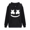 DJ Marshmallow Hoodie DJ Smiley Face Unisex Pullover Sweatshirt